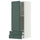 METOD / MAXIMERA wall cabinet with door/2 drawers, white/Aspudden dark grey-green, 40x100 cm