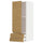 METOD / MAXIMERA wall cabinet with door/2 drawers, white/Voxtorp oak effect, 40x100 cm
