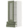 METOD / MAXIMERA - METOD / MAXIMERA Wall cabinet w glass door/2 drawers, white/Axstad grey-green, 40x100 cm