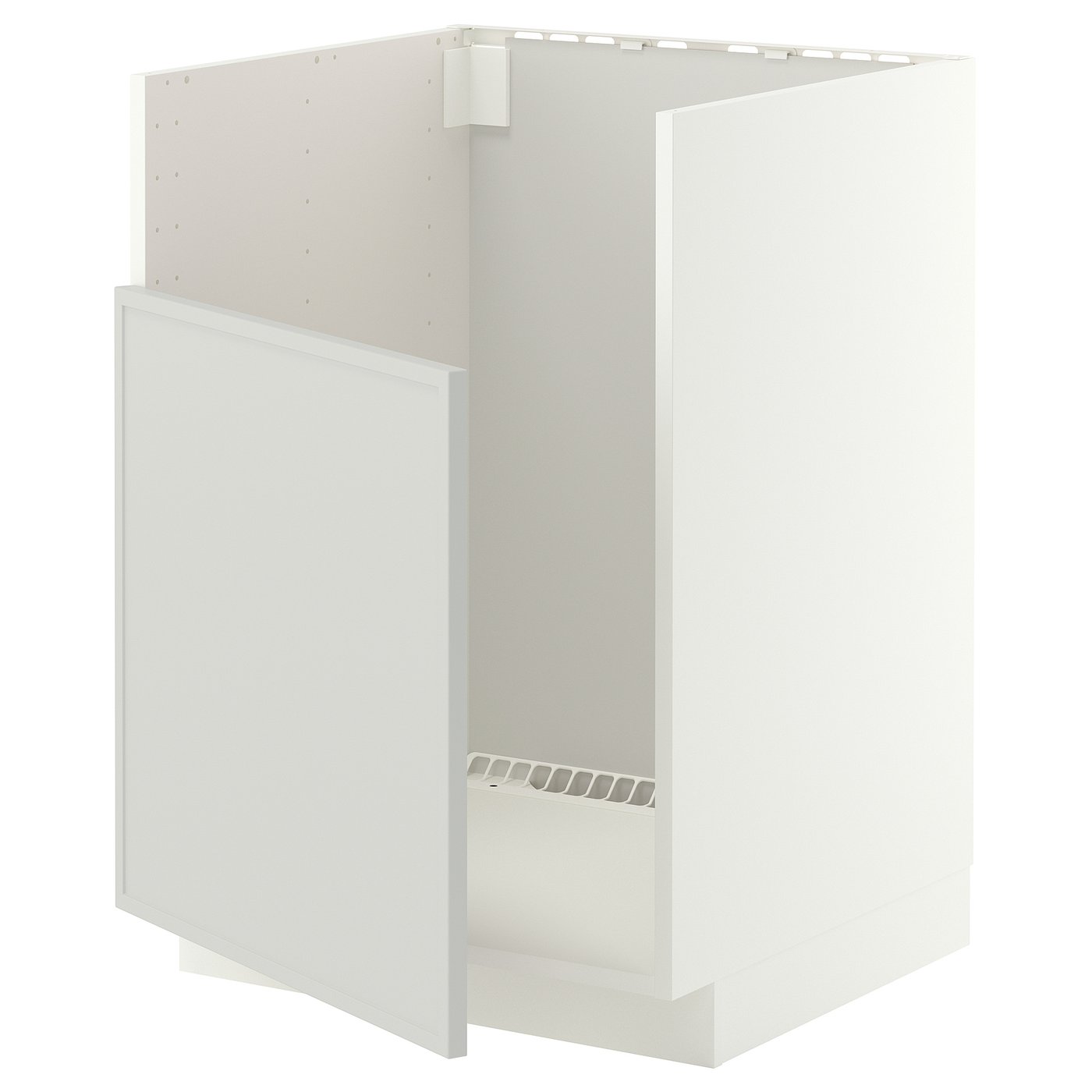 METOD base cab f TALLSJÖN sink, white/Aspudden light grey, 60x60 cm