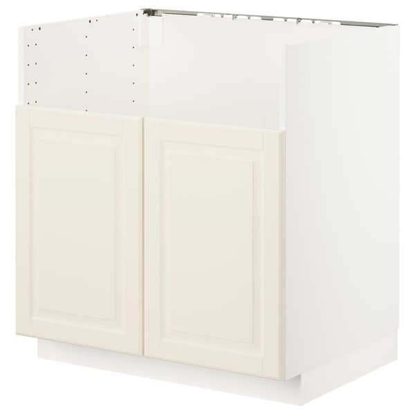 METOD base cab f TALLSJÖN sink, white/Bodbyn off-white, 80x60 cm