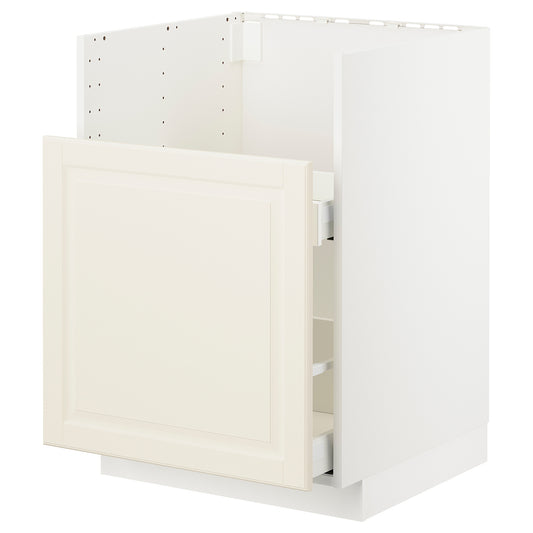 METOD base cab f TALLSJÖN sink, white/Bodbyn off-white, 60.0x80.0x60.0 cm