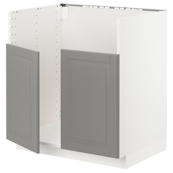 METOD - METOD Base cab f TALLSJÖN sink, white/Bodbyn grey, 80x60 cm
