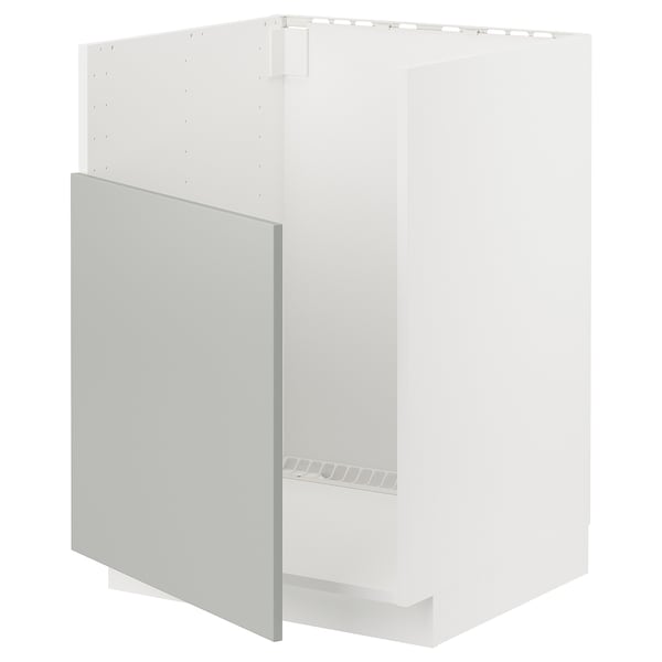 METOD - Base cab f TALLSJÖN sink, white/Havstorp light grey, 60x60 cm