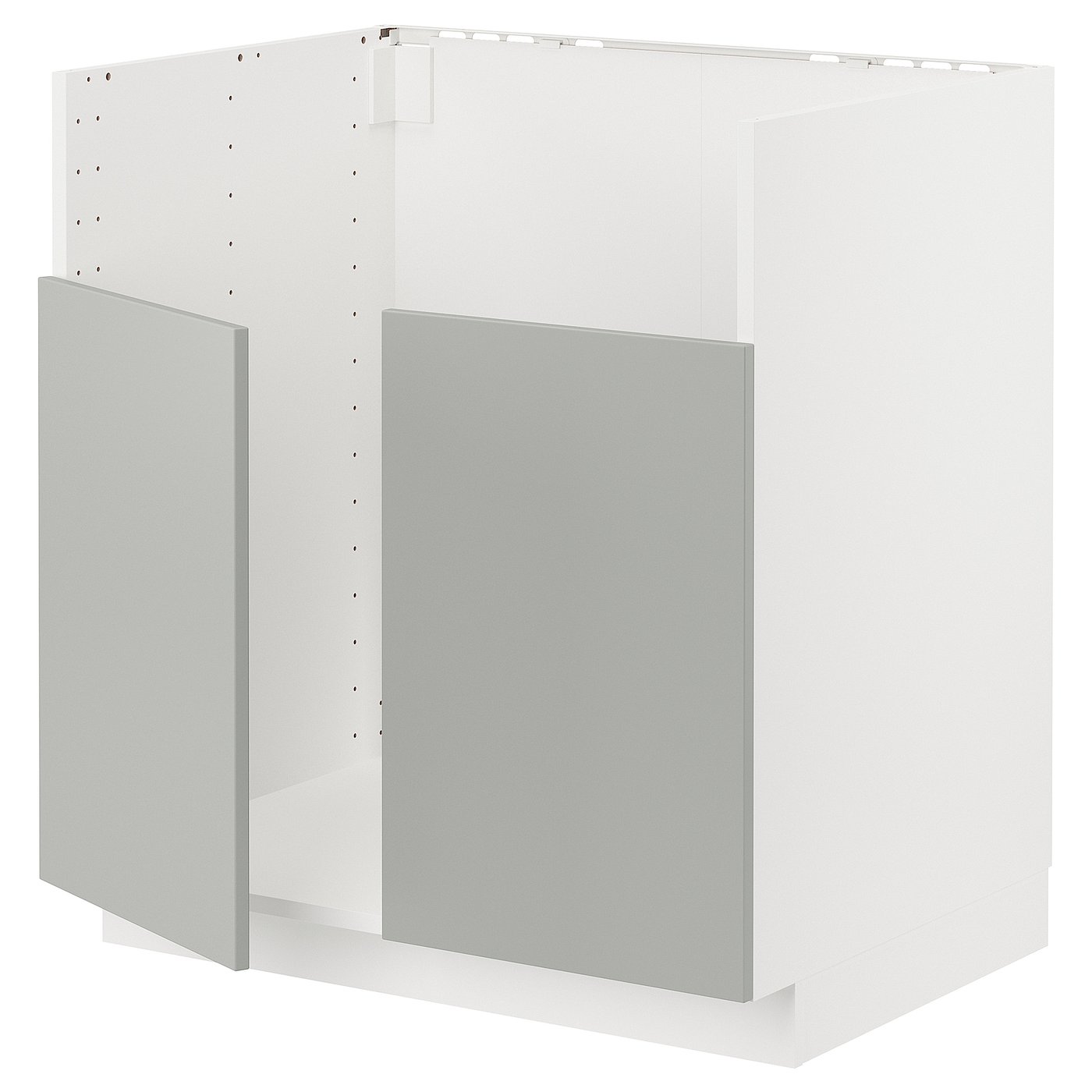 METOD base cab f TALLSJÖN sink, white/Havstorp light grey, 80x60 cm