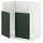 METOD - Base cab f TALLSJÖN sink, white/Havstorp deep green, 80x60 cm