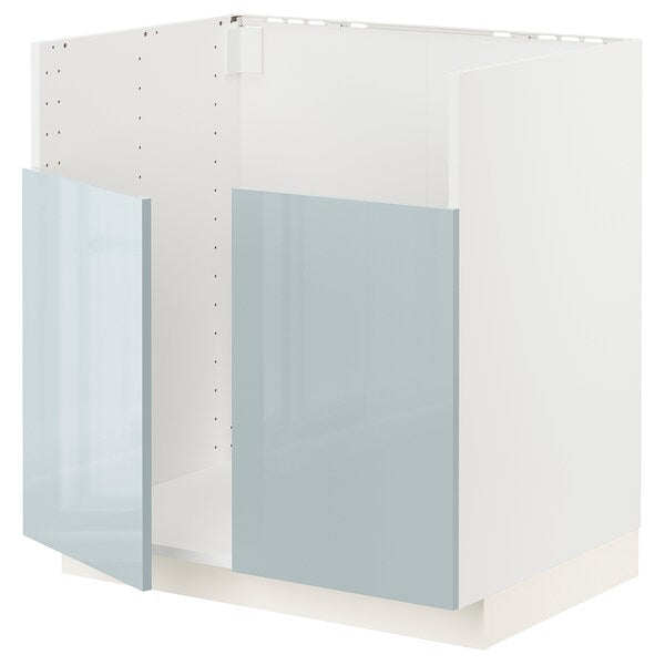 METOD - Base cab f TALLSJÖN sink, white/Kallarp light grey-blue, 80x60 cm