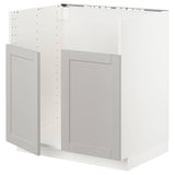 METOD base cab f TALLSJÖN sink, white/Lerhyttan light grey, 80x60 cm