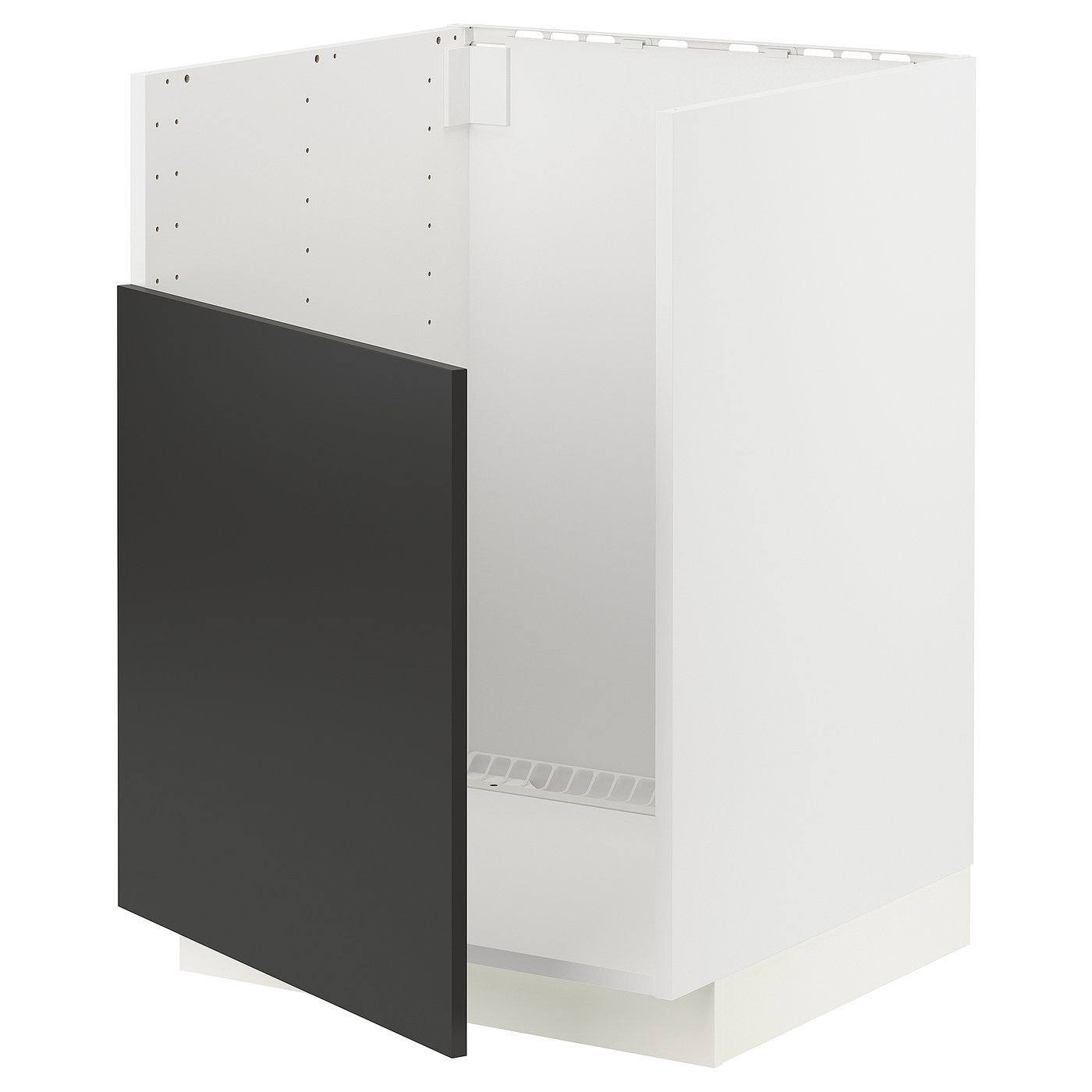 METOD base cab f TALLSJÖN sink, white/Nickebo matt anthracite, 60x60 cm