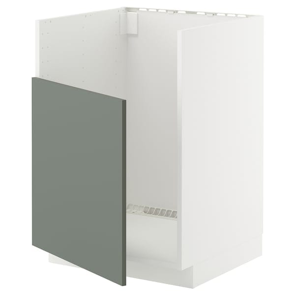 Ikea METOD - Mob sink base unit TALLSJÖN, white/Nickebo gray-green matte,60x60 cm