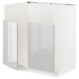 METOD base cab f TALLSJÖN sink, white/Ringhult light grey, 80x60 cm