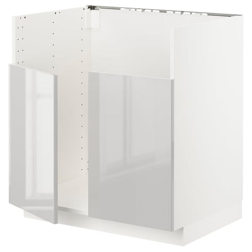 METOD - METOD Base cab f TALLSJÖN sink, white/Ringhult light grey, 80x60 cm