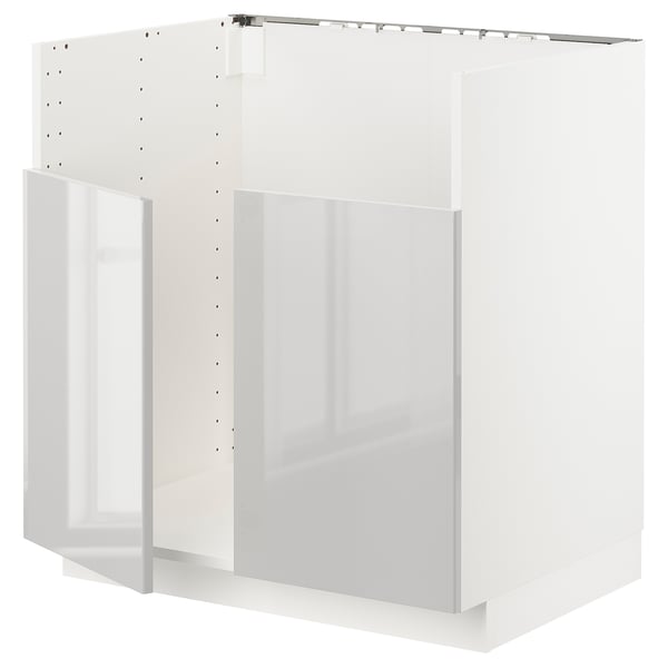 METOD - METOD Base cab f TALLSJÖN sink, white/Ringhult light grey, 80x60 cm