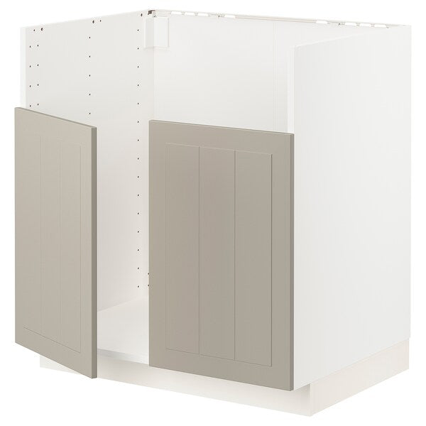 METOD - Base cab f TALLSJÖN sink, white/Stensund beige, 80x60 cm