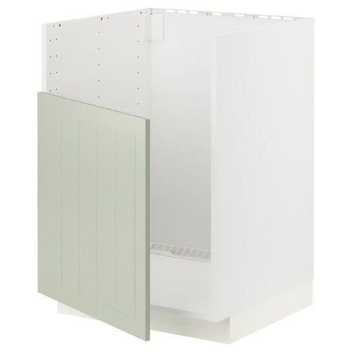 METOD - METOD Base cab f TALLSJÖN sink, white/Stensund light green, 60x60 cm