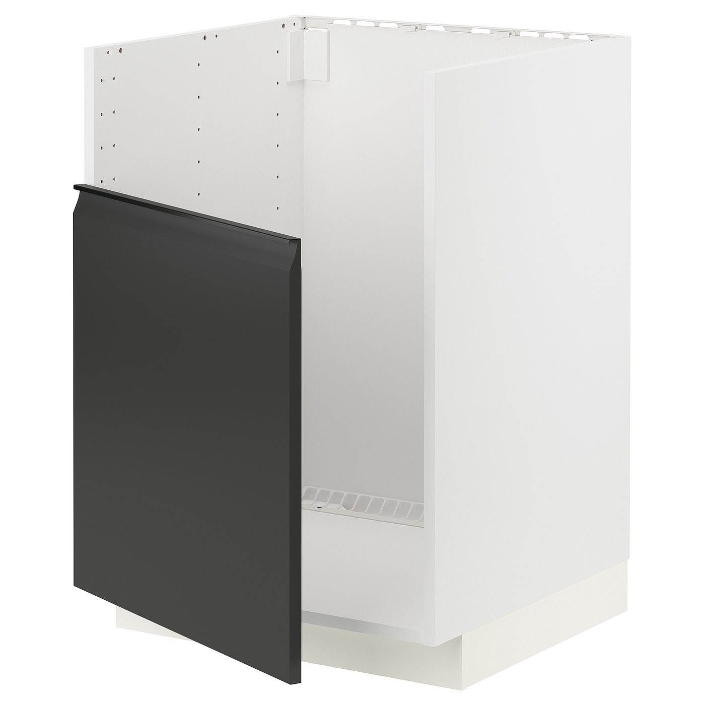 METOD base cab f TALLSJÖN sink, white/Upplöv matt anthracite, 60x60 cm