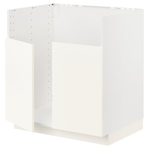 METOD base cab f TALLSJÖN sink, white/Vallstena white, 80x60 cm