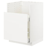 METOD base cab f TALLSJÖN sink, white/Veddinge white, 60x60 cm