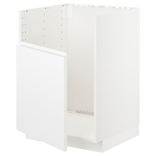 METOD base cab f TALLSJÖN sink, white/Voxtorp matt white, 60x60 cm