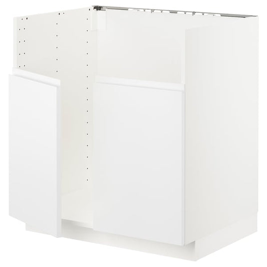 METOD - METOD Base cab f TALLSJÖN sink, white/Voxtorp matt white, 80x60 cm