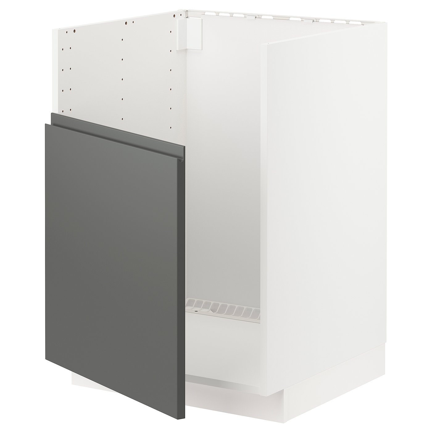 METOD base cab f TALLSJÖN sink, white/Voxtorp dark grey, 60x60 cm