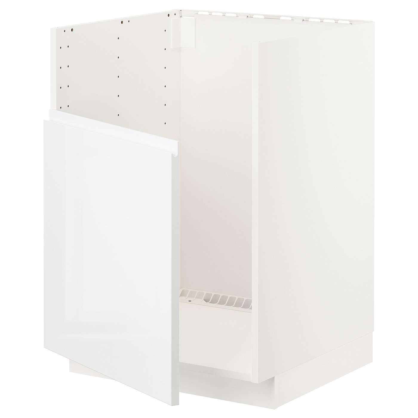 METOD base cab f TALLSJÖN sink, white/Voxtorp high-gloss/white, 60x60 cm