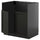METOD - METOD Base cab f TALLSJÖN sink, black-grey/Lerhyttan black stained, 80x60 cm
