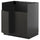 METOD - METOD Base cab f TALLSJÖN sink, black-grey/Nickebo matt anthracite, 80x60 cm