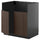 METOD - METOD Base cab f TALLSJÖN sink, black-grey/Sinarp brown, 80x60 cm