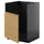 METOD - METOD Base cab f TALLSJÖN sink, black-grey/Voxtorp oak effect, 60x60 cm
