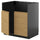 METOD - METOD Base cab f TALLSJÖN sink, black-grey/Voxtorp oak effect, 80x60 cm