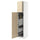 METOD - METOD High cabinet with cleaning interior, white/Askersund light ash effect, 40x60x200 cm