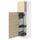 METOD - METOD High cabinet with cleaning interior, white/Askersund light ash effect, 60x60x200 cm
