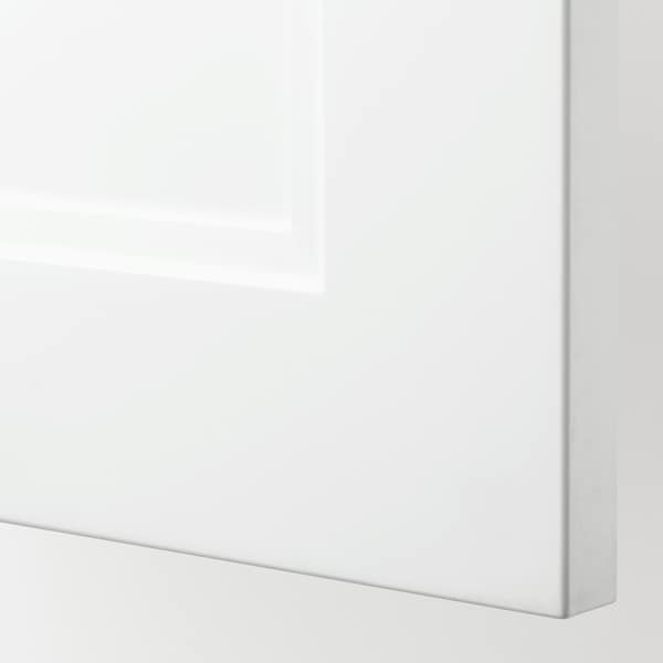 Ikea METOD - Tall cabinet with cleaning accessories, white/Axstad white matt,60x60x220 cm