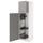 METOD high cabinet with cleaning interior, white/Bodbyn grey, 60.0x200.0x60.0 cm