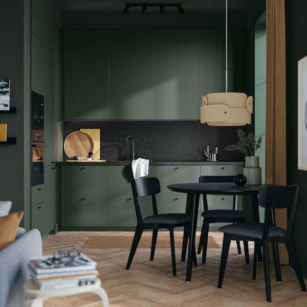 Ikea METOD - Tall cabinet with cleaning accessories, white/Havstorp deep green,40x60x240 cm