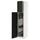 METOD - METOD High cabinet with cleaning interior, white/Lerhyttan black stained, 40x60x200 cm