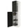 METOD - METOD High cabinet with cleaning interior, white/Lerhyttan black stained, 60x60x240 cm
