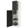 METOD - METOD High cabinet with cleaning interior, white/Nickebo matt anthracite, 60x60x220 cm