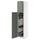 METOD high cabinet with cleaning interior, white/Nickebo matt grey-green, 40x60x200 cm