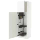 METOD high cabinet with cleaning interior, white/Ringhult white, 60x60x200 cm