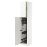 METOD high cabinet with cleaning interior, white/Ringhult white, 40x60x220 cm
