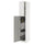 METOD high cabinet with cleaning interior, white/Ringhult light grey, 40x60x220 cm