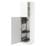 METOD high cabinet with cleaning interior, white/Stensund white, 60x60x220 cm