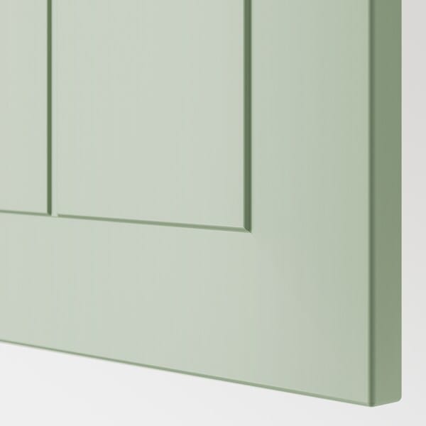 Ikea METOD - Tall cabinet with cleaning accessories, white/Stensund light green,60x60x220 cm