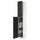 METOD - METOD High cabinet with cleaning interior, white/Upplöv matt anthracite, 40x60x240 cm