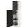METOD - METOD High cabinet with cleaning interior, white/Upplöv matt anthracite, 60x60x220 cm