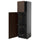 METOD - METOD High cabinet with cleaning interior, black-grey/Sinarp brown, 60x60x200 cm