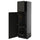 METOD - METOD High cabinet with cleaning interior, black-grey/Upplöv matt anthracite, 60x60x200 cm
