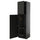 METOD - METOD High cabinet with cleaning interior, black-grey/Upplöv matt anthracite, 60x60x220 cm